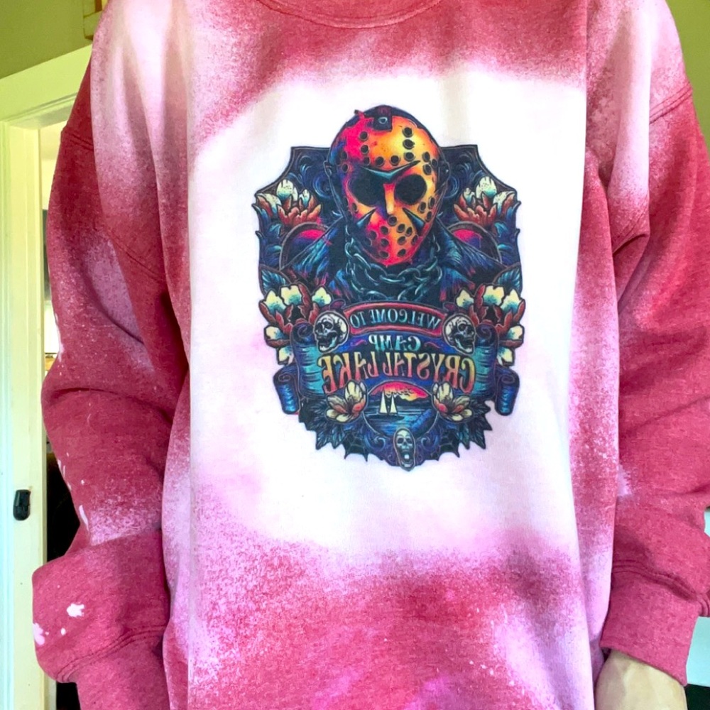 Bleached crew necks